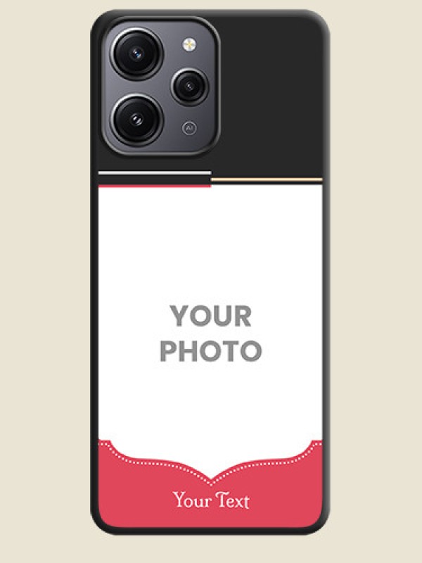 Custom Classic Plain Design with Name - Photo on Space Black Soft Matte Phone Cover - Redmi 12 4G - alternate view