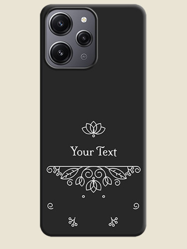 Custom Lotus Garden Custom Text On Space Black Personalized Soft Matte Phone Covers - Redmi 12 4G - alternate view