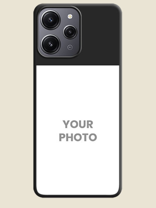 Custom Image Upload With Space Black Color On Custom Soft Matte Mobile Back Cover - Xiaomi Redmi 12 4G - alternate view
