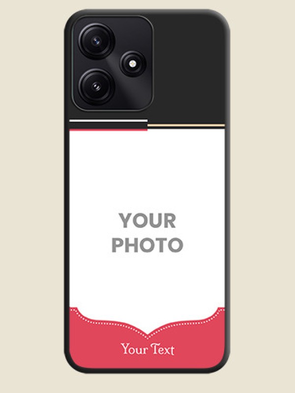 Custom Classic Plain Design with Name - Photo on Space Black Soft Matte Phone Cover - Redmi 12 5G - alternate view