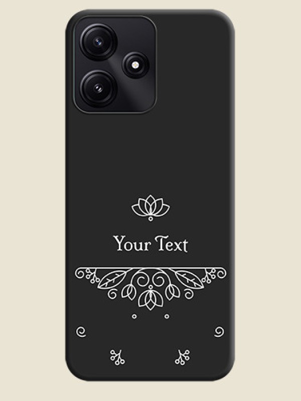 Custom Lotus Garden Custom Text On Space Black Personalized Soft Matte Phone Covers - Redmi 12 5G - alternate view