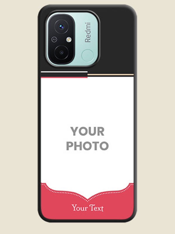 Custom Classic Plain Design with Name on Photo on Space Black Soft Matte Phone Cover - Redmi 12c - alternate view