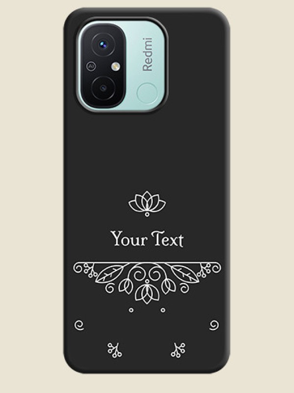 Custom Lotus Garden Custom Text On Space Black Personalized Soft Matte Phone Covers -Xiaomi Redmi 12C - alternate view