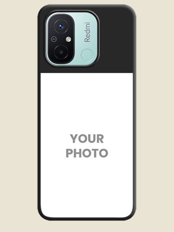 Custom Image Upload With Space Black Color On Custom Soft Matte Mobile Back Cover - Xiaomi Redmi 12C - alternate view