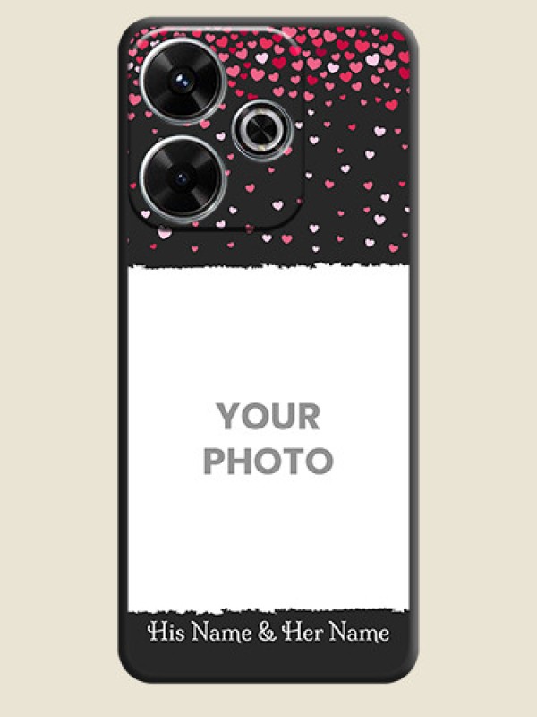Custom Fall in Love with Your Partner on Photo On Space Black Custom Soft Matte Mobile Back Cover - Xiaomi Redmi 13 5G - alternate view