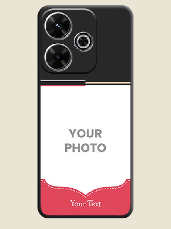 Custom Classic Plain Design with Name On Space Black Custom Soft Matte Mobile Back Cover - Xiaomi Redmi 13 5G - alternate view