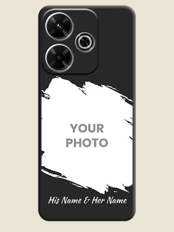 Custom Grunge Brush Strokes on Photo On Space Black Custom Soft Matte Mobile Back Cover - Xiaomi Redmi 13 5G - alternate view