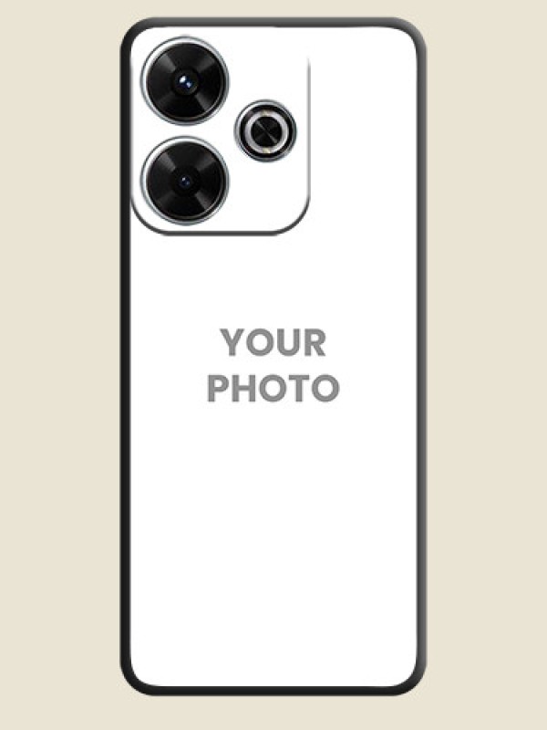 Custom Full Single Pic Upload On Space Black Custom Soft Matte Mobile Back Cover - Xiaomi Redmi 13 5G - alternate view