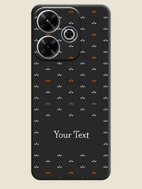 Custom Simple Pattern With Custom Text On Space Black Custom Soft Matte Mobile Back Cover - Xiaomi Redmi 13 5G - alternate view