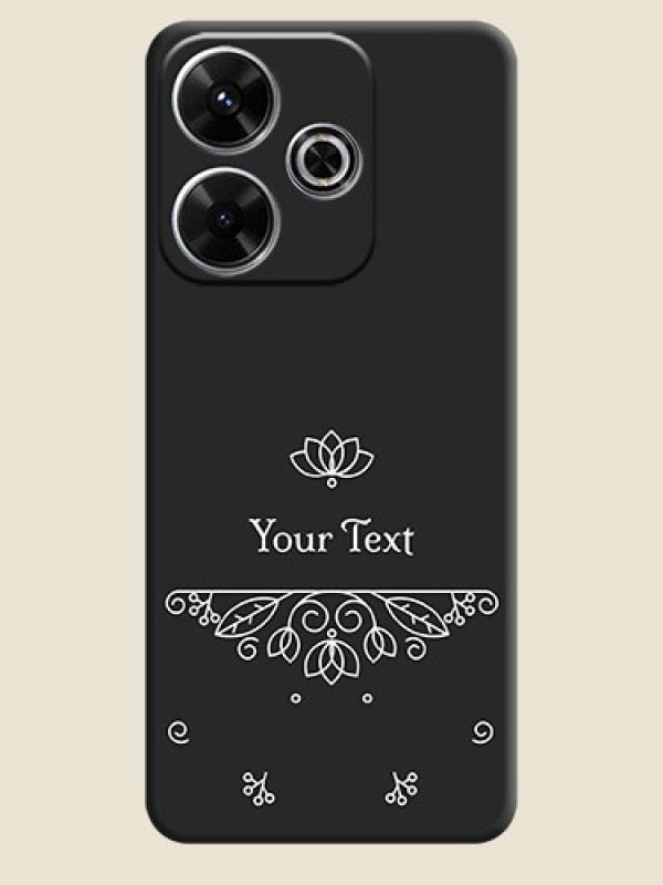 Custom Lotus Garden Custom Text On Space Black Custom Soft Matte Mobile Back Cover - Xiaomi Redmi 13 5G - alternate view