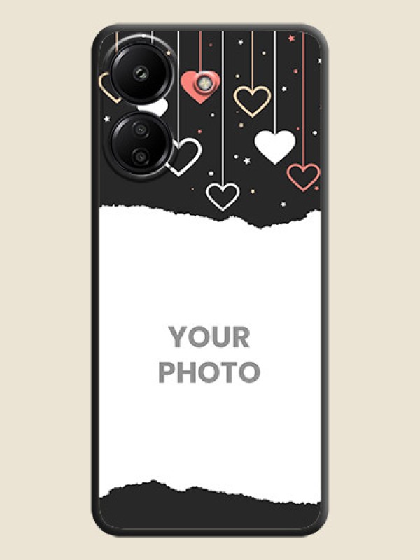Custom Love Hangings with Splash Wave Picture On Space Black Custom Soft Matte Mobile Back Cover - Redmi 13C 4G - alternate view