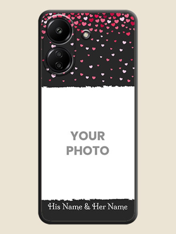 Custom Fall in Love with Your Partner on Photo On Space Black Custom Soft Matte Mobile Back Cover - Redmi 13C 4G - alternate view