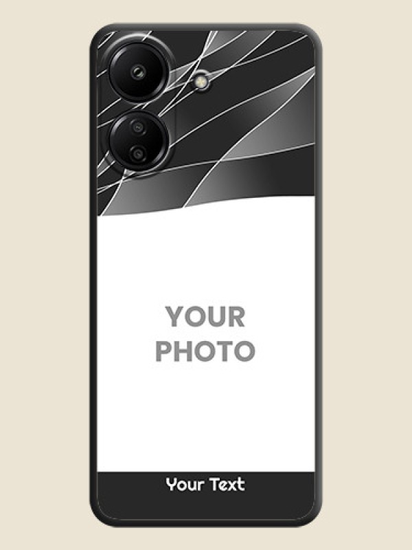 Custom Mixed Wave Lines on Photo On Space Black Custom Soft Matte Mobile Back Cover - Redmi 13C 4G - alternate view