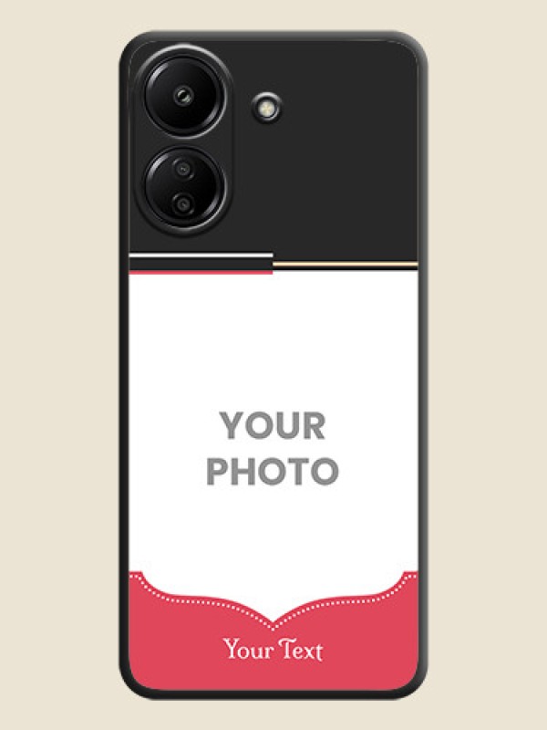 Custom Classic Plain Design with Name On Space Black Custom Soft Matte Mobile Back Cover - Redmi 13C 4G - alternate view