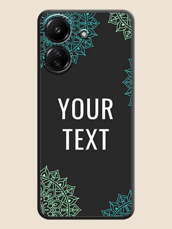 Custom Your Name with Floral Design On Space Black Custom Soft Matte Mobile Back Cover - Redmi 13C 4G - alternate view