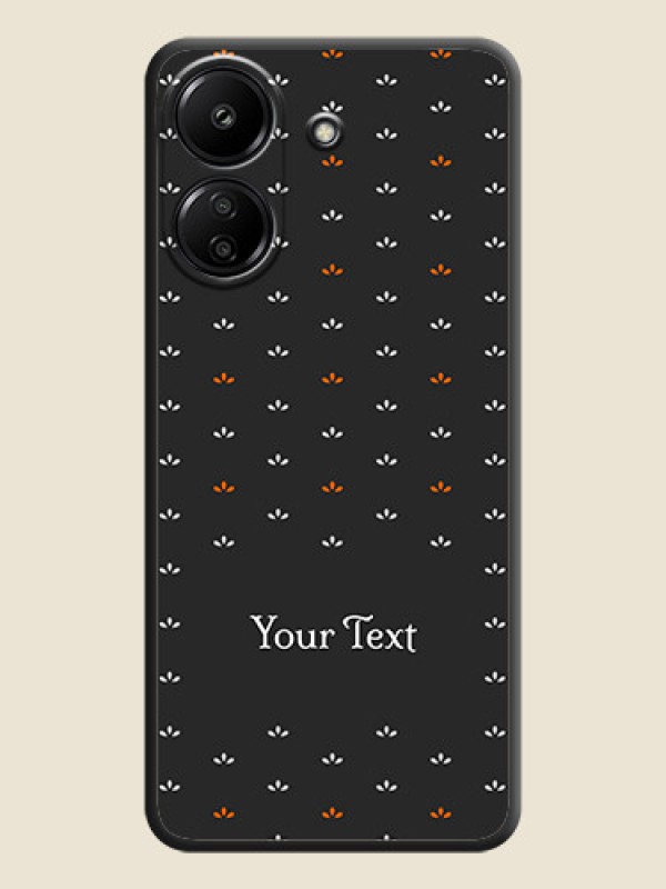 Custom Simple Pattern With Custom Text On Space Black Custom Soft Matte Mobile Back Cover - Redmi 13C 4G - alternate view