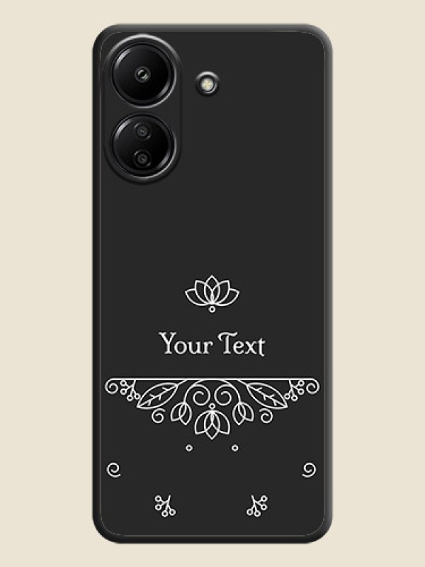 Custom Lotus Garden Custom Text On Space Black Custom Soft Matte Mobile Back Cover - Redmi 13C 4G - alternate view