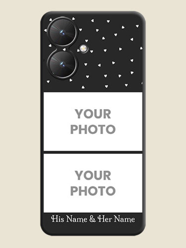 Custom Miniature Love Symbols with Name On Space Black Custom Soft Matte Mobile Back Cover - Redmi 13C 5G - alternate view