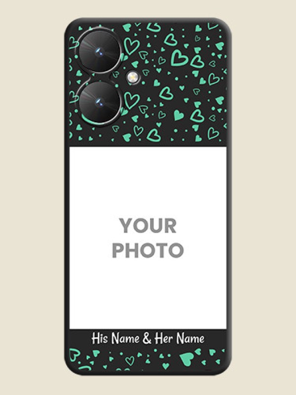 Custom Sea Green Indefinite Love Pattern on Photo On Space Black Custom Soft Matte Mobile Back Cover - Redmi 13C 5G - alternate view