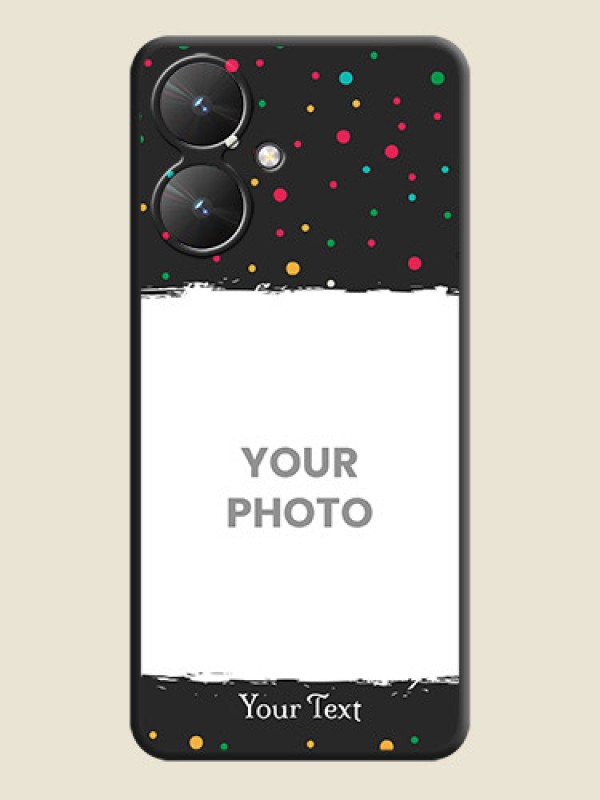 Custom Multicolor Dotted Pattern with Text  On Space Black Custom Soft Matte Mobile Back Cover - Redmi 13C 5G - alternate view