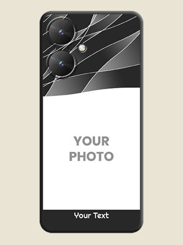 Custom Mixed Wave Lines on Photo On Space Black Custom Soft Matte Mobile Back Cover - Redmi 13C 5G - alternate view