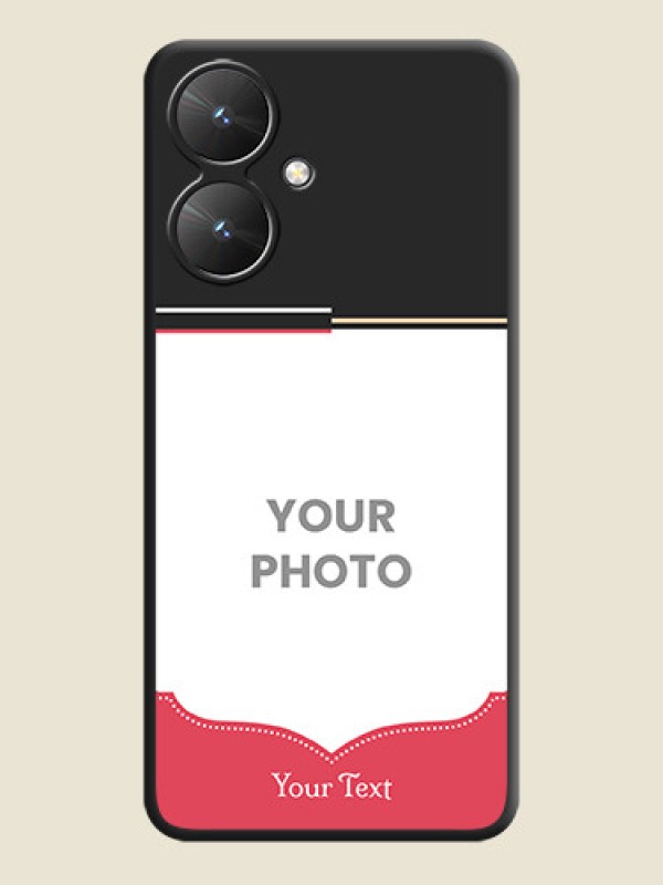 Custom Classic Plain Design with Name On Space Black Custom Soft Matte Mobile Back Cover - Redmi 13C 5G - alternate view