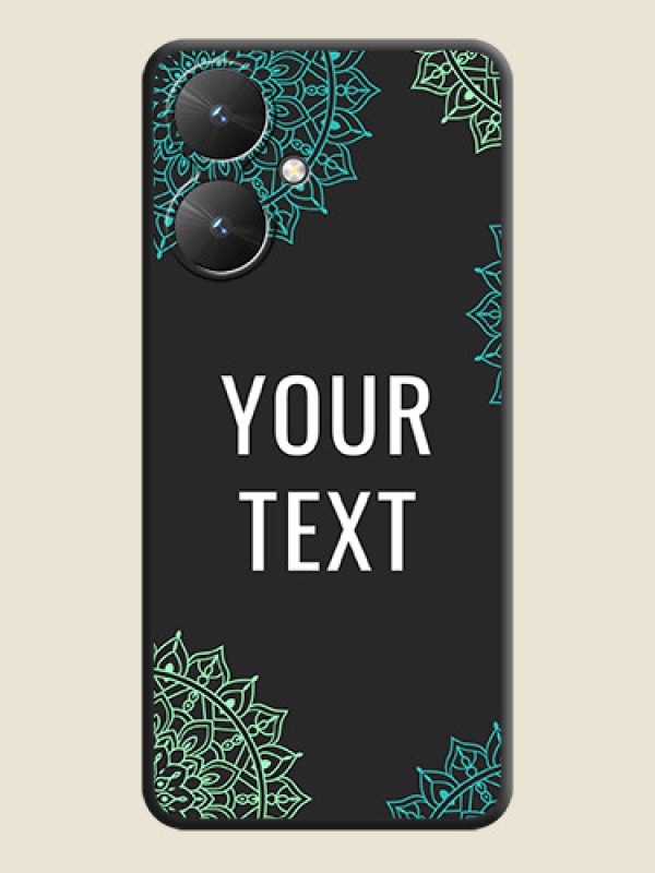 Custom Your Name with Floral Design On Space Black Custom Soft Matte Mobile Back Cover - Redmi 13C 5G - alternate view