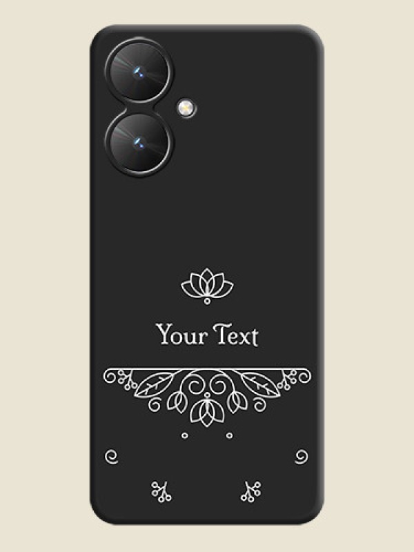 Custom Lotus Garden Custom Text On Space Black Custom Soft Matte Mobile Back Cover - Redmi 13C 5G - alternate view
