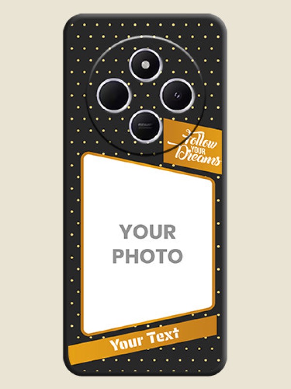 Custom Follow Your Dreams with White Dots On Space Black Custom Soft Matte Mobile Back Cover - Redmi 14c 5G - alternate view