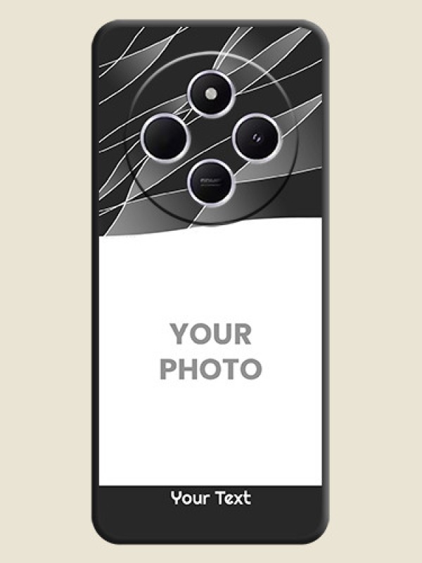 Custom Mixed Wave Lines on Photo On Space Black Custom Soft Matte Mobile Back Cover - Redmi 14c 5G - alternate view