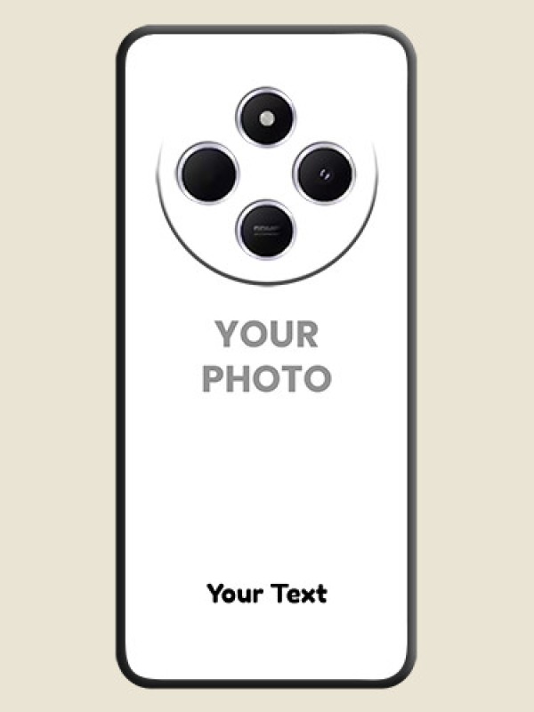 Custom Full Single Pic Upload With Text On Space Black Custom Soft Matte Mobile Back Cover - Redmi 14c 5G - alternate view