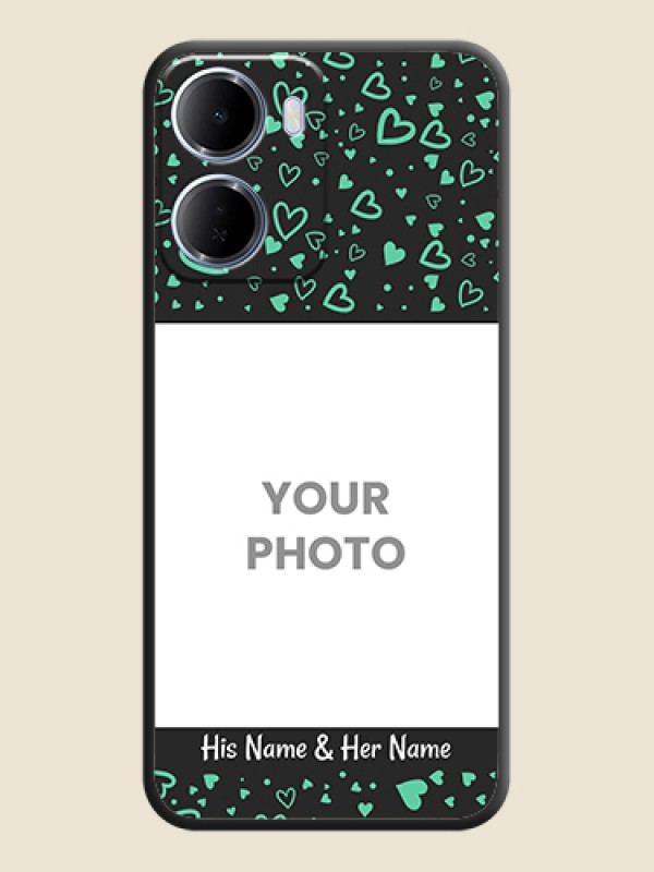 Custom Sea Green Indefinite Love Pattern on Photo On Space Black Custom Soft Matte Mobile Back Cover - Xiaomi Redmi 15A 5G - alternate view