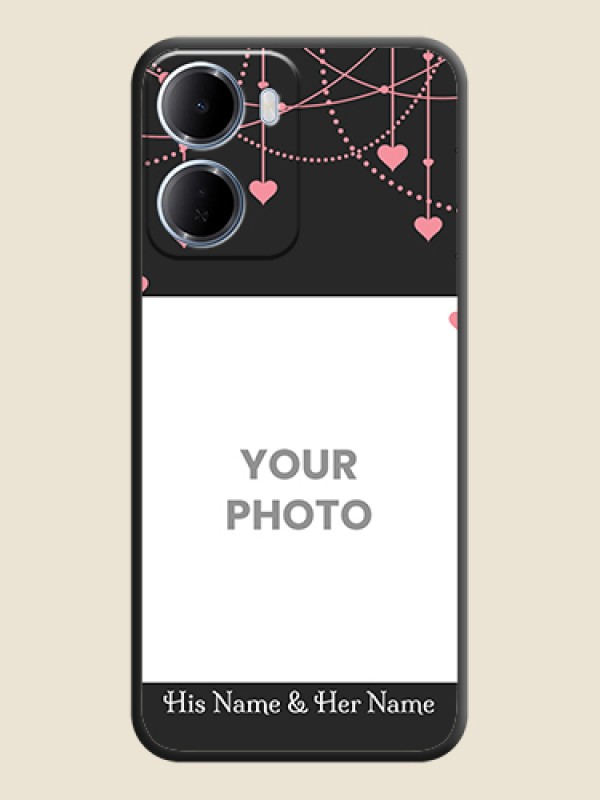 Custom Pink Love Hangings with Text On Space Black Custom Soft Matte Mobile Back Cover - Xiaomi Redmi 15A 5G - alternate view