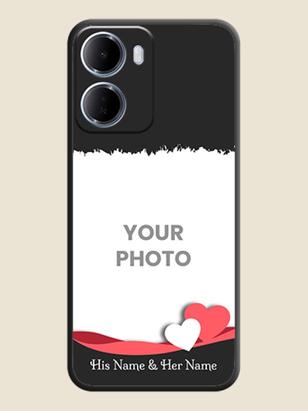 Custom Pin Color Love Shaped Ribbon Design with Text On Space Black Custom Soft Matte Mobile Back Cover - Xiaomi Redmi 15A 5G - alternate view