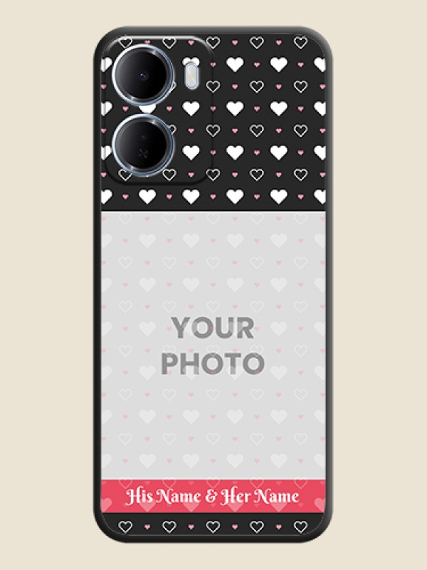 Custom White Color Love Symbols with Text Design on Photo On Space Black Custom Soft Matte Mobile Back Cover - Xiaomi Redmi 15A 5G - alternate view