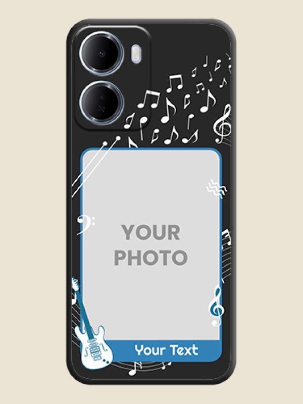 Custom Musical Theme Design with Text on Photo On Space Black Custom Soft Matte Mobile Back Cover - Xiaomi Redmi 15A 5G - alternate view