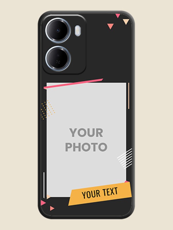 Custom Photo Frame with Triangle Small Dots on Photo On Space Black Custom Soft Matte Mobile Back Cover - Xiaomi Redmi 15A 5G - alternate view