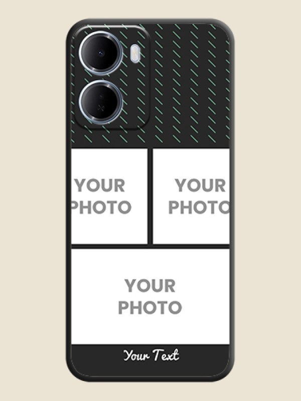 Custom Cross Dotted Pattern with 2 Image Holder On Space Black Custom Soft Matte Mobile Back Cover - Xiaomi Redmi 15A 5G - alternate view