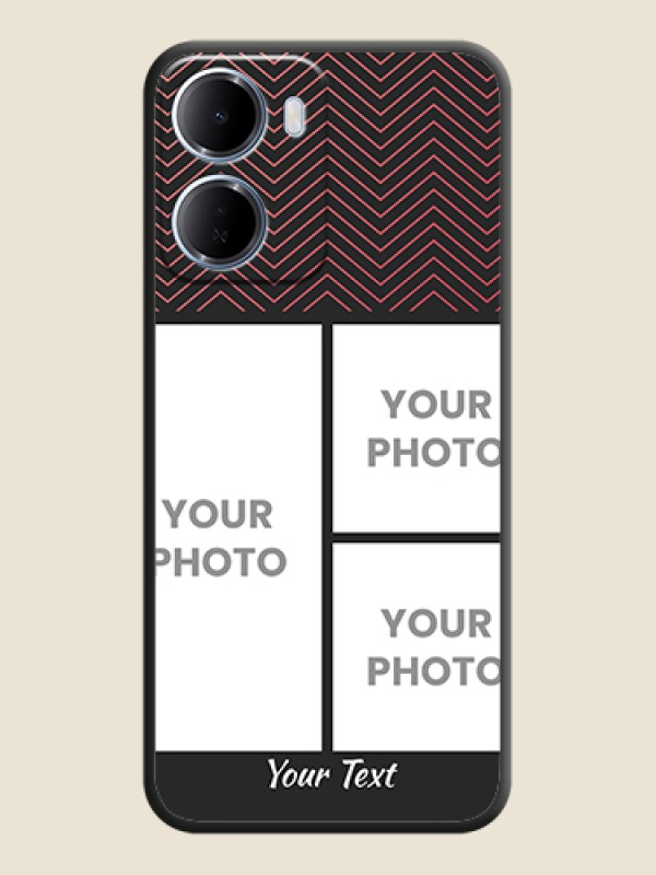 Custom Wave Pattern with 3 Image Holder On Space Black Custom Soft Matte Mobile Back Cover - Xiaomi Redmi 15A 5G - alternate view