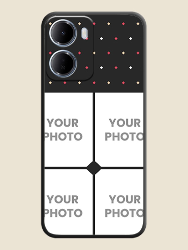 Custom Multicolor Dotted Pattern with 4 Image Holder On Space Black Custom Soft Matte Mobile Back Cover - Xiaomi Redmi 15A 5G - alternate view
