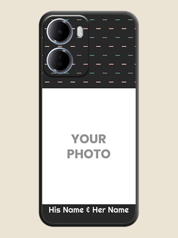 Custom Line Pattern Design with Text On Space Black Custom Soft Matte Mobile Back Cover - Xiaomi Redmi 15A 5G - alternate view