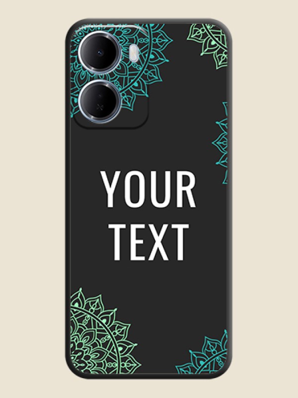 Custom Your Name with Floral Design On Space Black Custom Soft Matte Mobile Back Cover - Xiaomi Redmi 15A 5G - alternate view