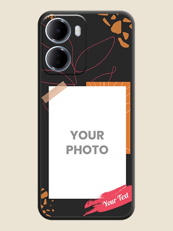 Custom Orange Photo Frame On Space Black Custom Soft Matte Mobile Back Cover - Xiaomi Redmi 15A 5G - alternate view