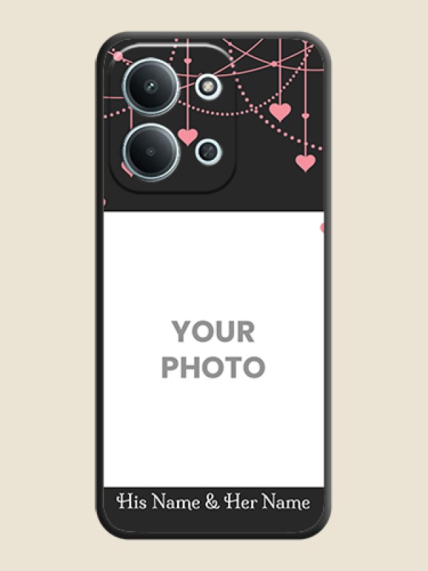 Custom Pink Love Hangings with Text On Space Black Custom Soft Matte Mobile Back Cover - Xiaomi Redmi 15C 5G - alternate view