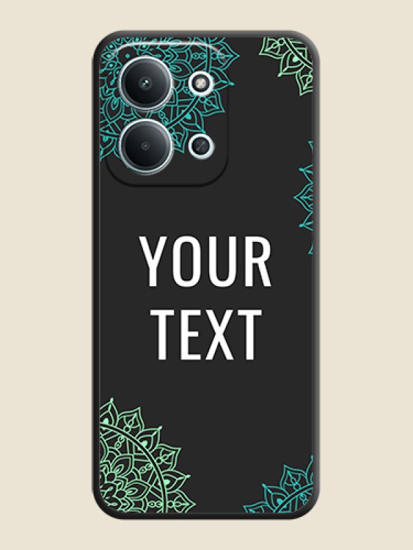 Custom Your Name with Floral Design On Space Black Custom Soft Matte Mobile Back Cover - Xiaomi Redmi 15C 5G - alternate view