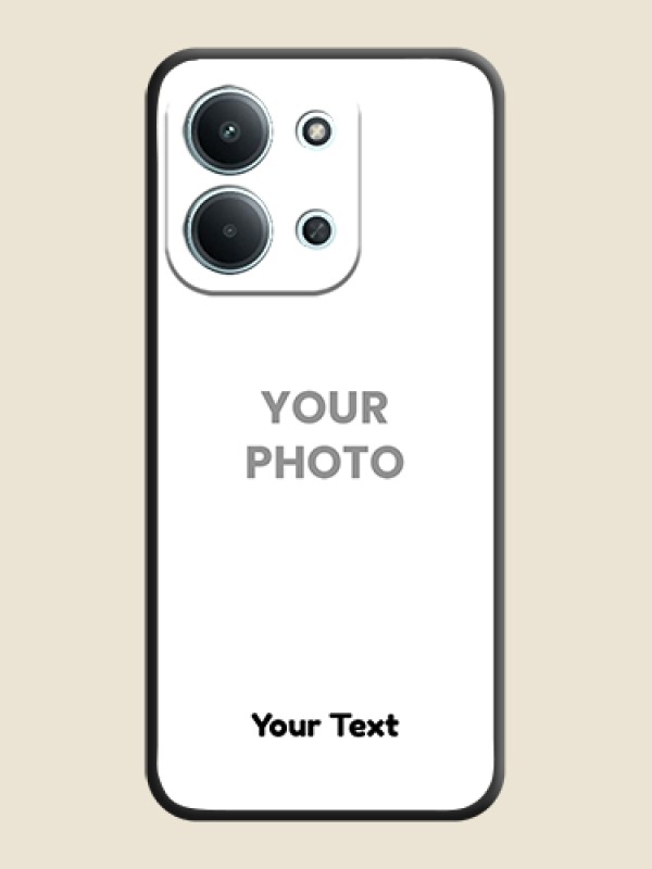 Custom Full Single Pic Upload With Text On Space Black Custom Soft Matte Mobile Back Cover - Xiaomi Redmi 15C 5G - alternate view