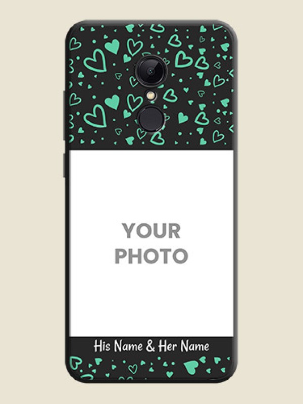 Custom Sea Green Indefinite Love Pattern - Photo on Space Black Soft Matte Mobile Cover - Redmi 5 - alternate view