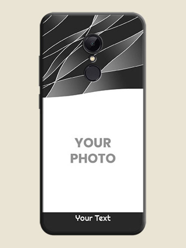 Custom Mixed Wave Lines - Photo on Space Black Soft Matte Mobile Cover - Redmi 5 - alternate view
