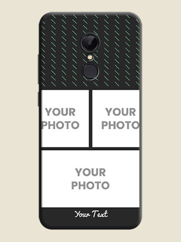Custom Cross Dotted Pattern with 2 Image Holder  on Personalised Space Black Soft Matte Cases - Redmi 5 - alternate view