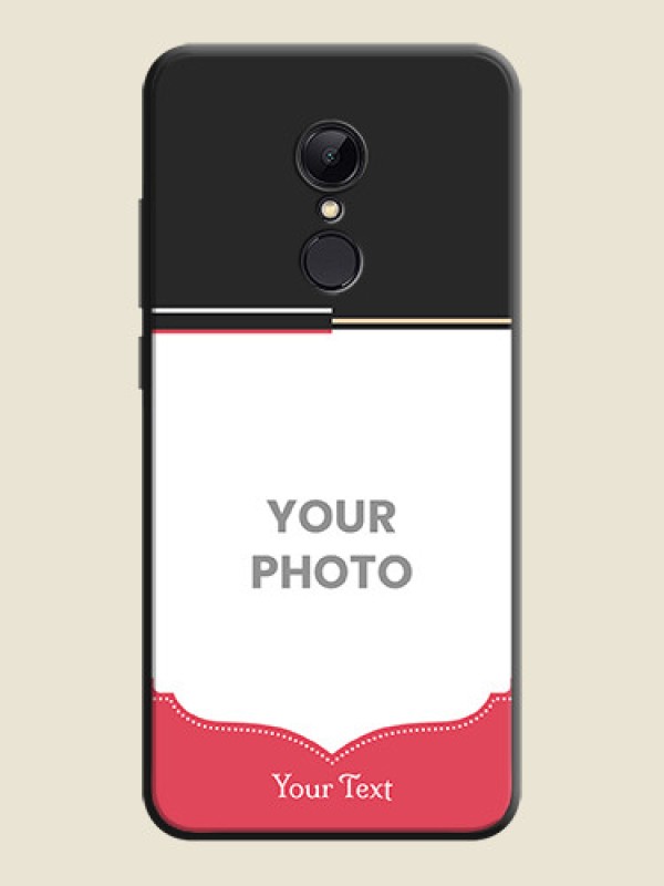 Custom Classic Plain Design with Name - Photo on Space Black Soft Matte Phone Cover - Redmi 5 - alternate view